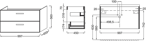 ����� ��� ���������� Jacob Delafon Ola 60