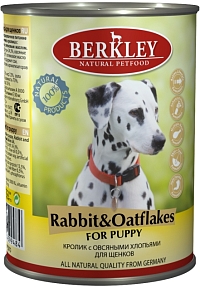 Berkley Puppy Canned Rabbit/Oatflakes 0.4 kg