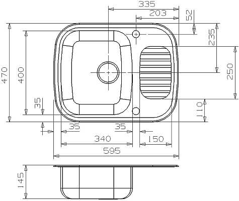 �������� ����� Reginox Regidrain 59x47
