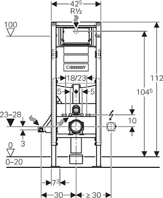 ����������� ��� ������� Geberit Duofix 111.350.00.5