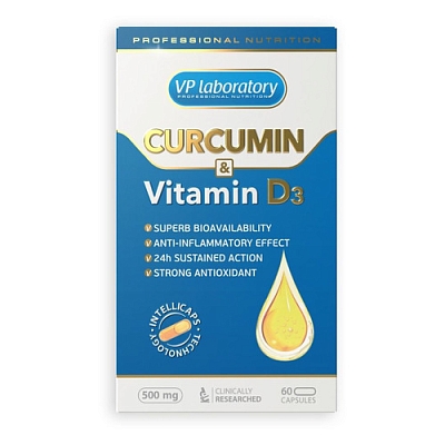 ���������-����������� �������� VPLAB Curcumin & Vitamine D3, �������, 60��