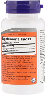 Now L-Carnitine 500 mg 30 cap