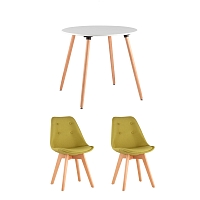 Stool Group ���� Oslo Round WT 80 ��, 2 ����� TARIQ ��������� �������� ���