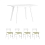 Stool Group ���� GUDI 120*75 �����, ������ ODEN WHITE ��������� 4 ��.