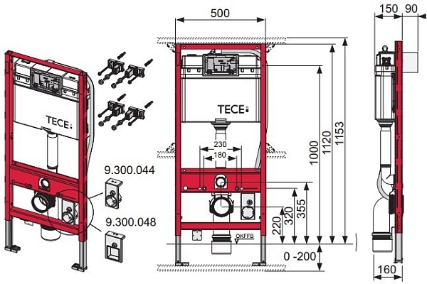 ����������� ��� ������� Tece 9.300.044