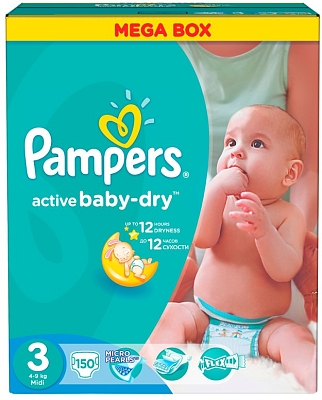 ���������� Pampers Active Baby-Dry 3 [Active Baby-Dry 3 / 150 pcs]