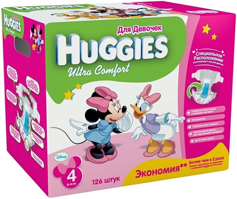 ���������� Huggies Ultra Comfort Girl 4 [Ultra Comfort Girl 4 / 126 pcs]