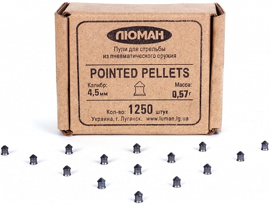 Luman Pointed Pellets 4.5 mm 0.57 g 1250 pcs