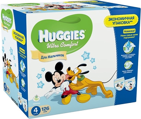 ���������� Huggies Ultra Comfort Boy 4 [Ultra Comfort Boy 4 / 126 pcs]