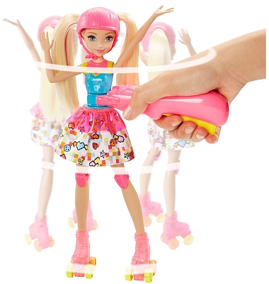 ����� Barbie Video Game Hero Light-Up Skates Barbie DTW17