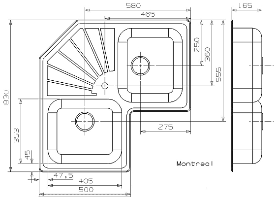 �������� ����� Reginox Montreal 83x83