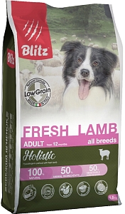 Blitz Adult All Breeds Holistic Fresh Lamb 12 kg