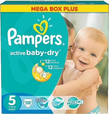 ���������� Pampers Active Baby-Dry 5 [Active Baby-Dry 5 / 126 pcs]
